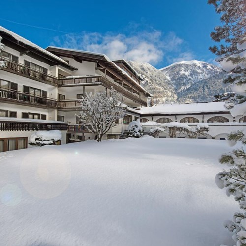 Hotel St Georg snowy exterior, ski accommodation in Bad Hofgastein, Austria