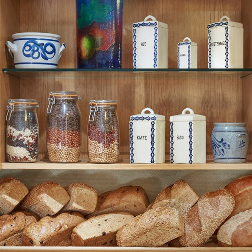 bread buffet selection at Hotel Bardola, Geilo ski resort, Norway