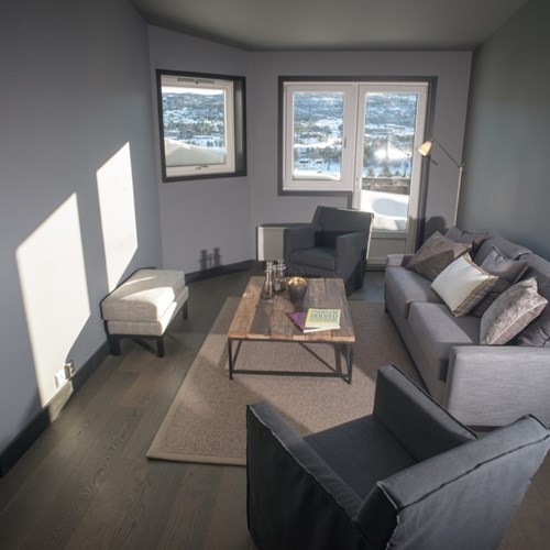 family room lounge in the Highland Lodge ski hotel in Geilo, Norway