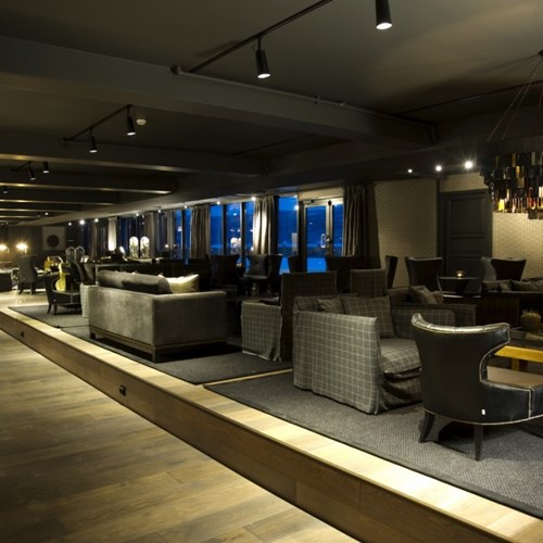 Lobby of Highland Lodge ski accommodation in Geilo ski resort, Norway