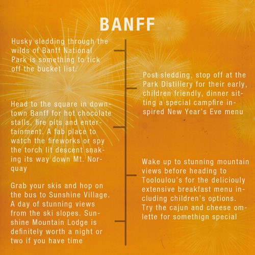 new year skiing in Banff ski resort, ski Canada for New Year