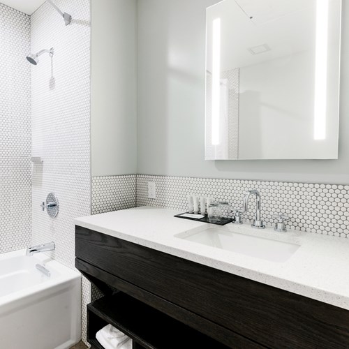 bathroom Mount Royal ski hotel in Banff, Canada