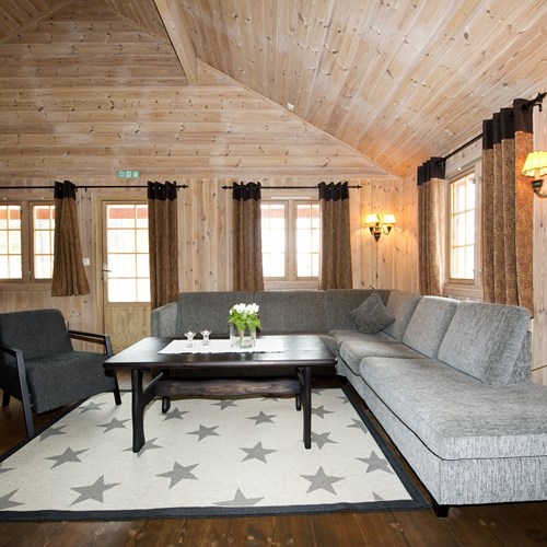 10 bed cabin sofa area, Geilolia cabins-Geilo ski resort, Norway