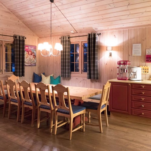 dining area of a 12 bed cabin in Geilolia cabins-Geilo ski Norway