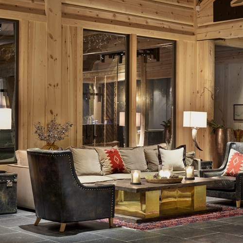 sofa seating area at Vestlia resort ski hotel, Geilo, Ski Norway