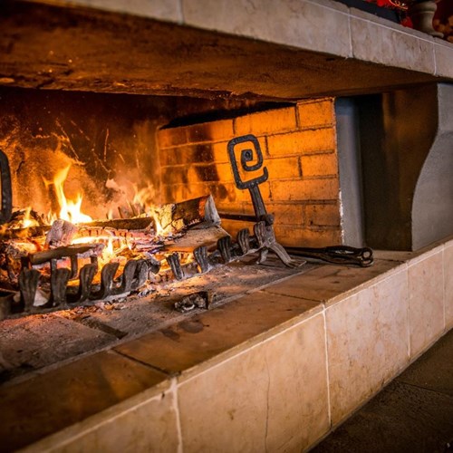 Q! Hotel Maria Theresia-Kitzbuhel-Austria-roaring fire.JPG