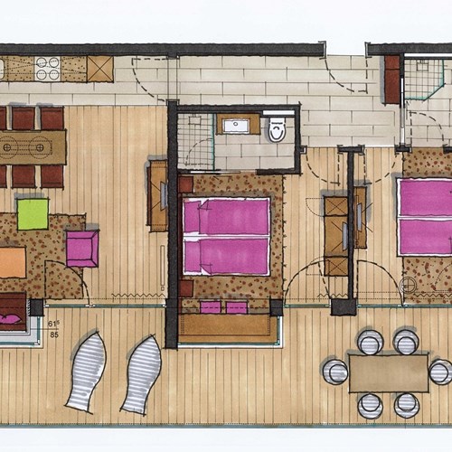 Hotel-Lederer's-Living-Kaprun-design-Hotel-apartment-floorplan
