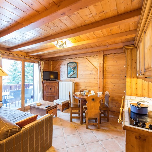 Les-Fermes-de Méribel-self-catering-apartments-kitchenette-living-area