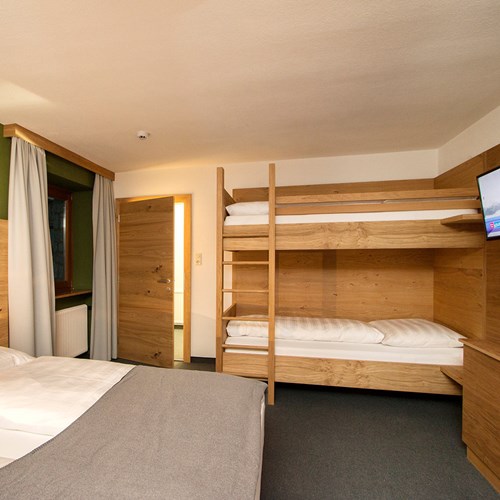 family bunk beds at the Gurglhof apartments in Obergurgl