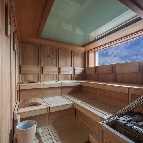 Hotel Josl sauna in obergurgl with panoramic views