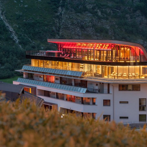 outside of the Hotel Josl, ski accommodation in Obergurgl