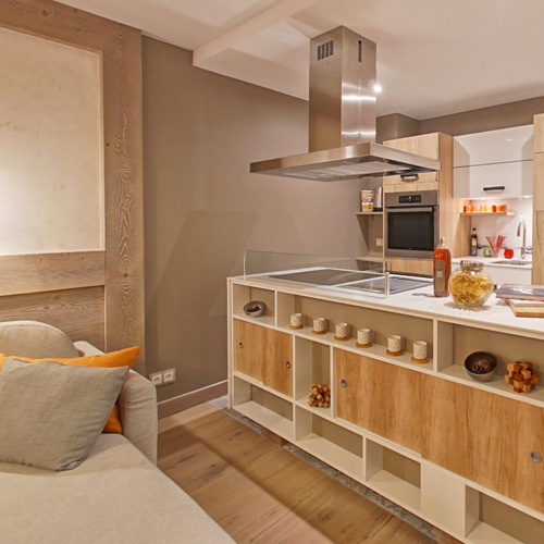 l'hévana apartments in Meribel, kitchen