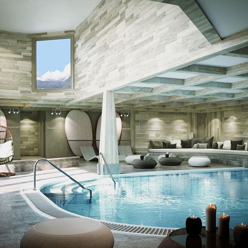 l'hévana apartments in Meribel, pool