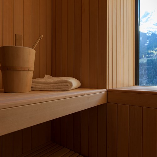 sauna with a view at Hotel National in Champery