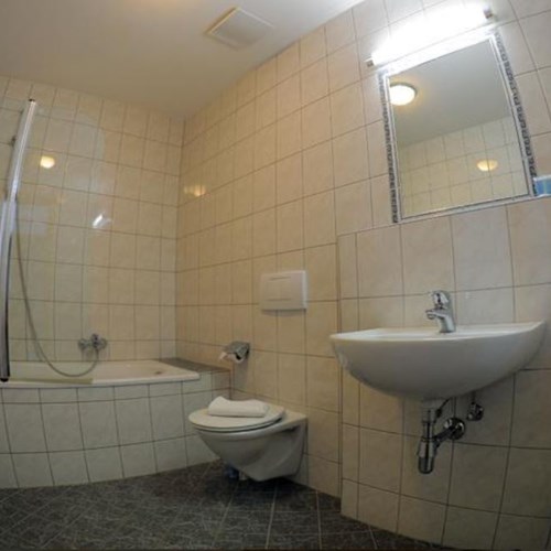 bathroom at chalet fauner, catered ski chalet in st anton