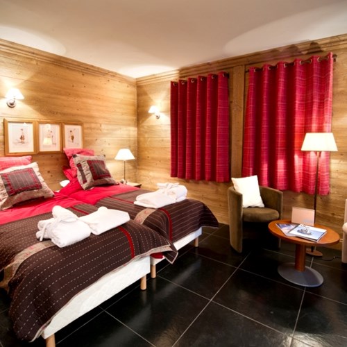 Vieille Forge bedroom, catered ski chalet in Courchevel 1850