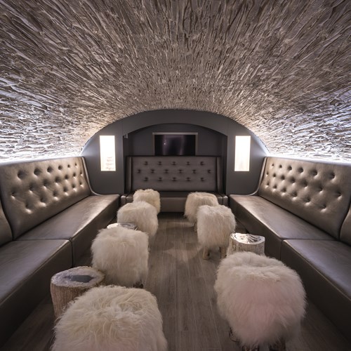 lounge cave area at Hotel Le White Champery