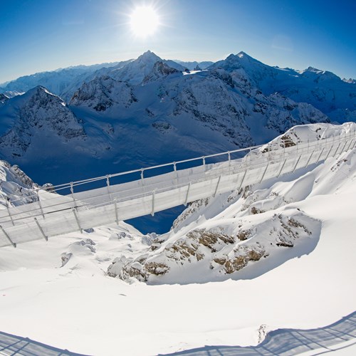 engelberg ski resort suspension bridge