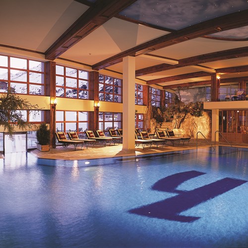 Indoor pool at Hotel Hochfirst in Obergurgl, Austria. Ski accommodation.