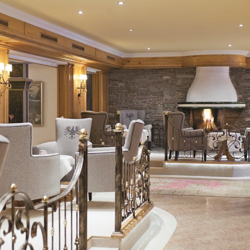 Lounge at Hotel Hochfirst in Obergurgl, Austria. Ski accommodation.