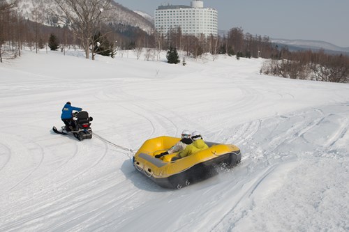snow rafting in japan