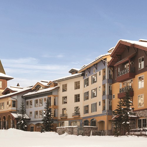 Snowy exterior at Coast Sundance Ski Lodge, Sun Peaks in Canada