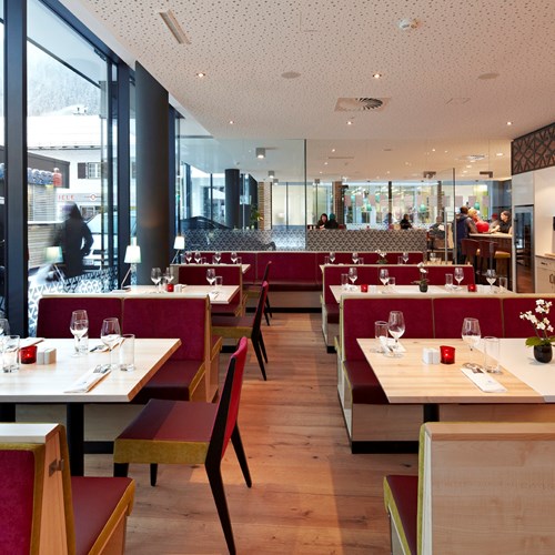 Resraurant in Anthony's Hotel, ski accommodation in St Anton, Austria