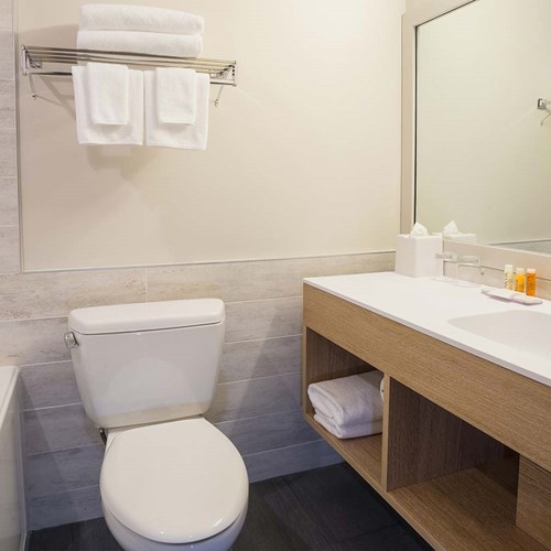 Crystal Lodge, ski accommodation in Whistler. En suite in hotel room