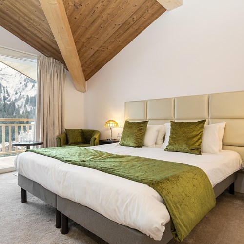 guest room at the Hotel Le Mottaret, Meribel, France