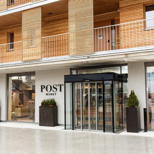 Front entrance of Hotel & Wirtshaus Post, ski accommodation in St Johann