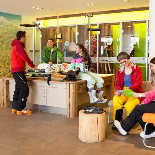Lockers and ski station at Explorer Hotel, ski accommodation in St Johann