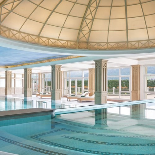 swimming pool at the Hotel Cristallo in Cortina, Italy