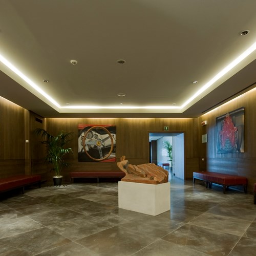 hotel foyer of the Grand Hotel Savoia Cortina