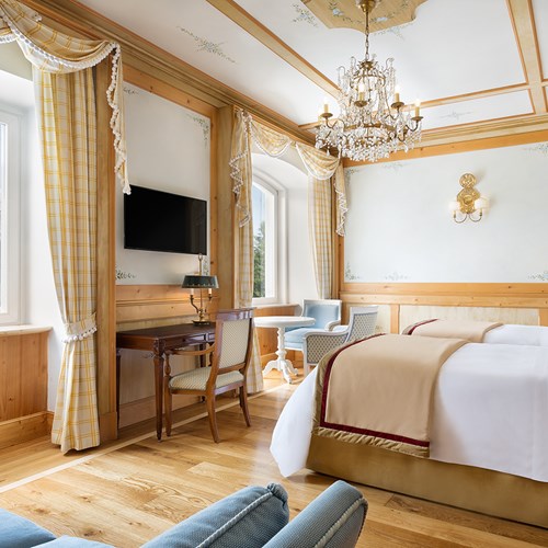 superior twin room at the Hotel Cristallo in Cortina, Italy