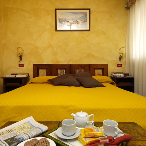 breakfast in bed at Hotel Olimpia Cortina