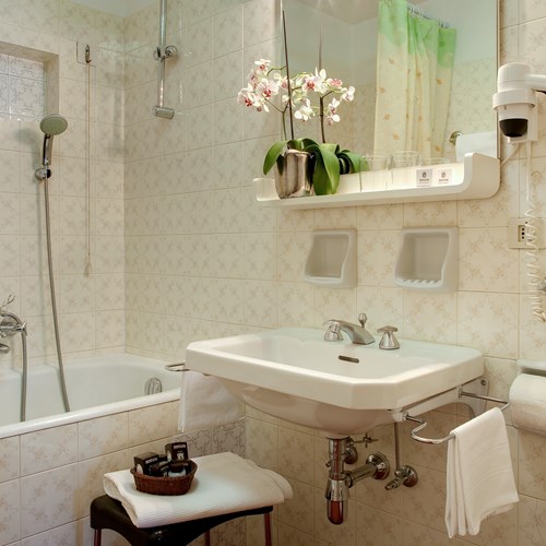 Bathroom in the Hotel Cortina ski accommodation