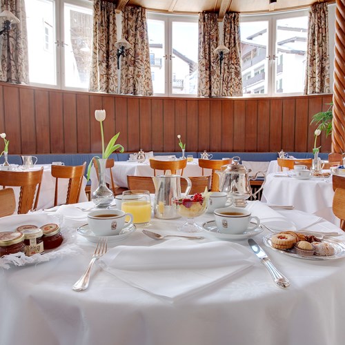 Breakfast at the Hotel Cortina ski accommodation