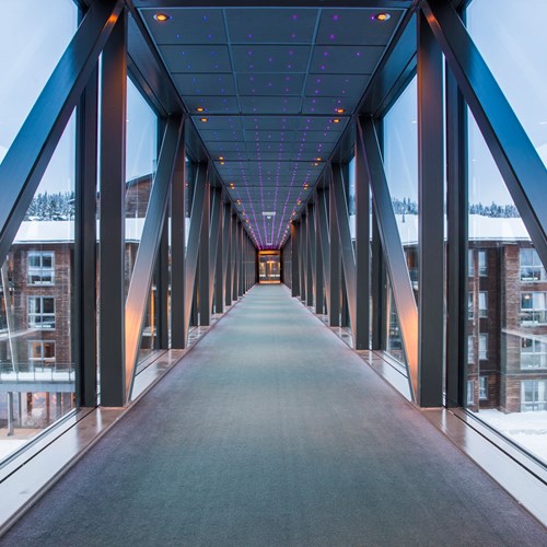 hotel bridge at the Radisson Blu Mountain Resort Trysil
