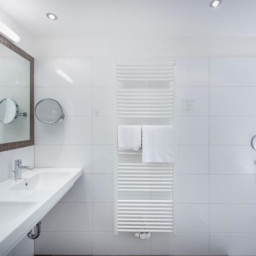En suite at Hotel Fischer, ski accommodation in St Johan, Austria