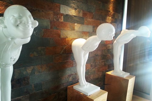 Niseko statues, Japan ski holiday