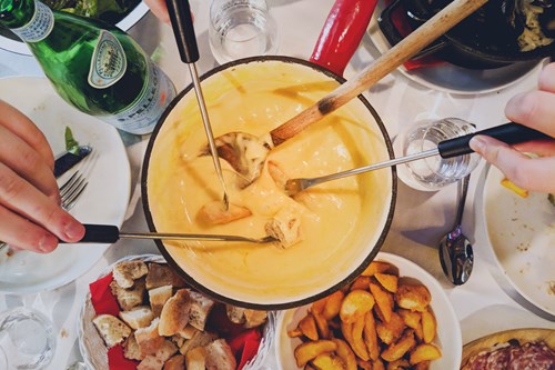 Chamonix Photoshoot fondue
