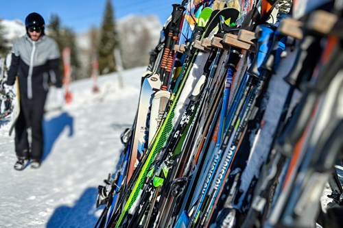 Chamonix Photoshoot ski rack