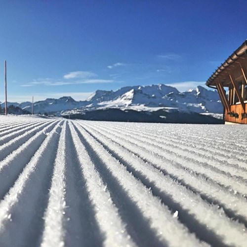 fresh snow on the sella ronda
