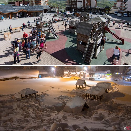 snowfall in val thorens 2018