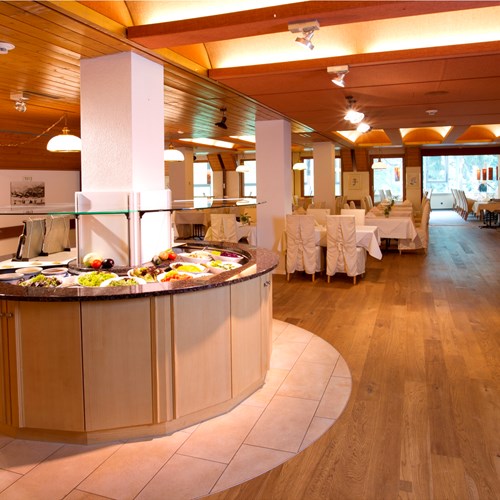 breakfast area at Hotel Silberhorn Wengen, Switzerland