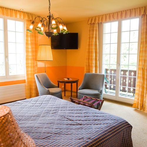 Jungfrau view corner room at Hotel Belvedere Wengen, Switzerland
