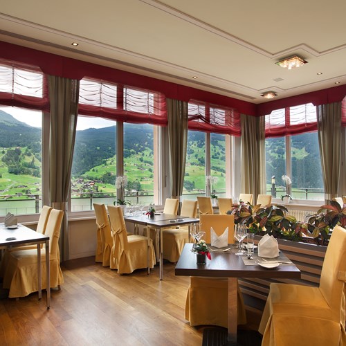 Hotel Belvedere-ski accommodation in Grindelwald-view from the restaurant