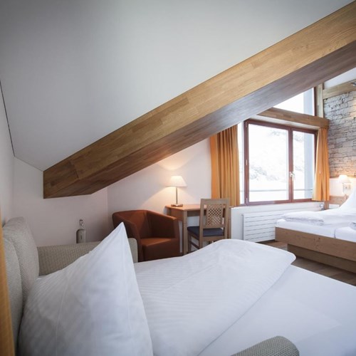 Trubsee Alpine Lodge-Engelberg ski resort-double room with sofa bed