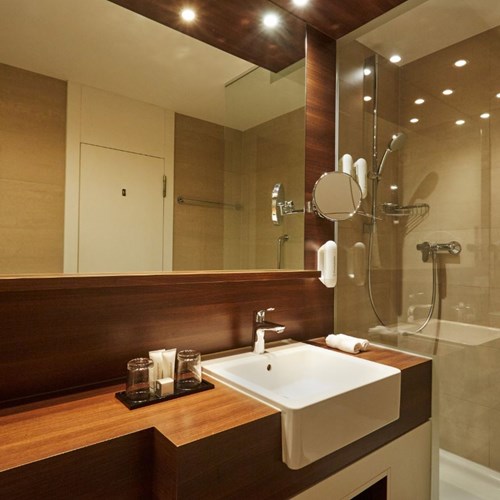 Bathroom at the H+ Hotel and spa Engelberg